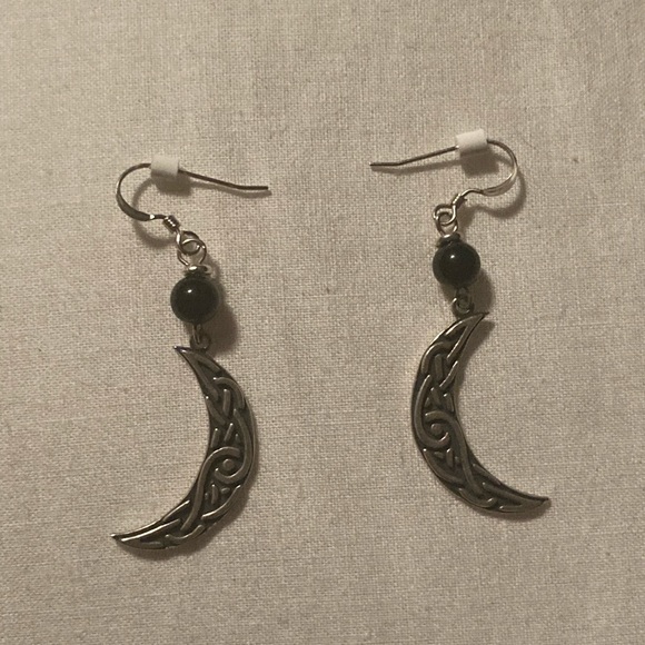 Celtic Moon Necklace and Earrings Set NEW NEVER WORN HANDMADE - Picture 9 of 9